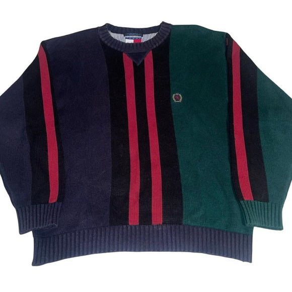 Tommy Hilfiger Other - Vintage 90s Tommy Hilfiger Colorblock Sweater Large Rare